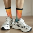 thumbnail image 6 of KLL yellow orange and teal Print Cool Socks Men's Women's Crew Socks Funny Crazy Novelty Stockings, 6 of 6