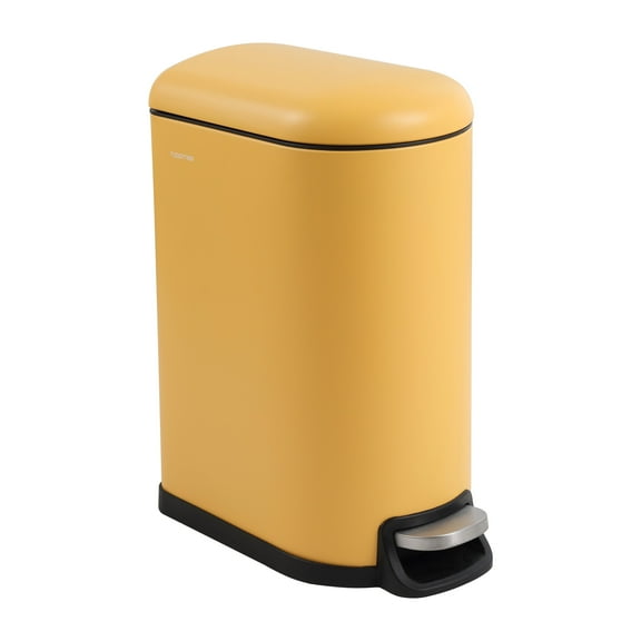 happimess Roland Mini 2.6-Gallon Step-Open Trash Can, Daffodil Yellow, HPM1009L