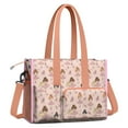 thumbnail image 2 of Teacher Tote Bag,Pink Ballerina Pattern Teacher Utility Tote Bag,Large Work Tote Bags for Women with Multiple Pockets,Top Zipper Closure,13.8x10.6x6.7 Inch, 2 of 5