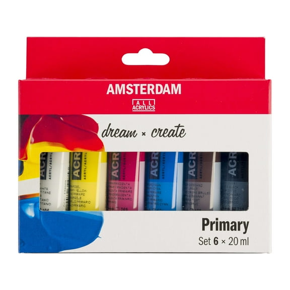 Amsterdam Standard Series Set, 20 milliliters, 6-Tint, Primary