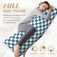 thumbnail image 5 of Body Pillow Cover, blue white checkered plaid Body Pillow PillowCase with Zipper, Soft and Skin-Friendly Long Pillow Case for Hair and Skin(20"x54" ), 5 of 7