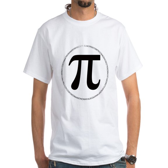 CafePress - Pi White T-Shirt - Men's Classic T-Shirts