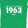 thumbnail image 4 of Inktastic Don't Let the Dream Die 1963 MLK Boys or Girls Baby Bodysuit, 4 of 5