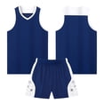 thumbnail image 5 of FUZHIQ Boys Basketball and Shorts 2-Piece Set, V-Neck Sleeveless Athletic Uniform Breathable Quick-Dry Sportswear,3-16 Years, 5 of 6
