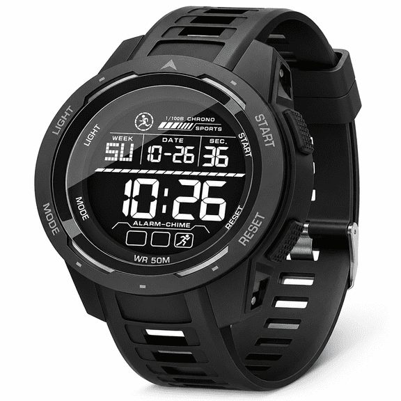 AURENIX Digital Waterproof Sports Tactical Watch Stopwatch Countdown Alarm LED Backlight Shockproof Calendar Outdoor Military Watches for Men
