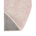 thumbnail image 6 of Unique Loom Bromley Collection Area Rug - Wells (5' 1" Round Pink/Ivory), 6 of 6