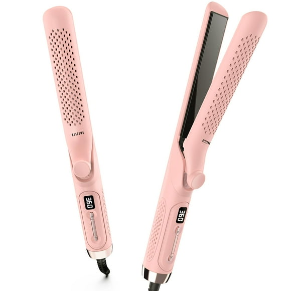 Plancha rizadora MESCOMB 360&deg; Airflow Styler - Plancha y rizador de cabello de voltaje dual 2 en 1 con aire fr&iacute;o ventilado para fi