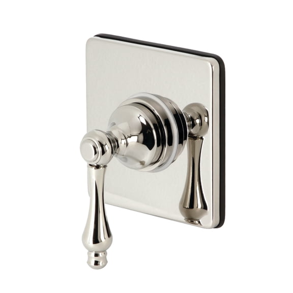 Kingston Brass KS3046AL Single-Handle Three-Way Diverter Valve with Square Trim Kit in Polished Nickel