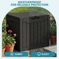 Uforic 31 Gallon Outdoor Deck Boxes Set of 2, Lockable Weather-Resistant Storage Bins for Patio Cushions & Garden Tools, Black