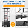 thumbnail image 4 of Refrigerated Display Case Commercial,3.5 Cu.Ft.Display Refrigerator for Bakery with Interior LED Lighting,Air-Cooling Automatic Defrost,Locked Door,Countertop Pastry Display, 4 of 8