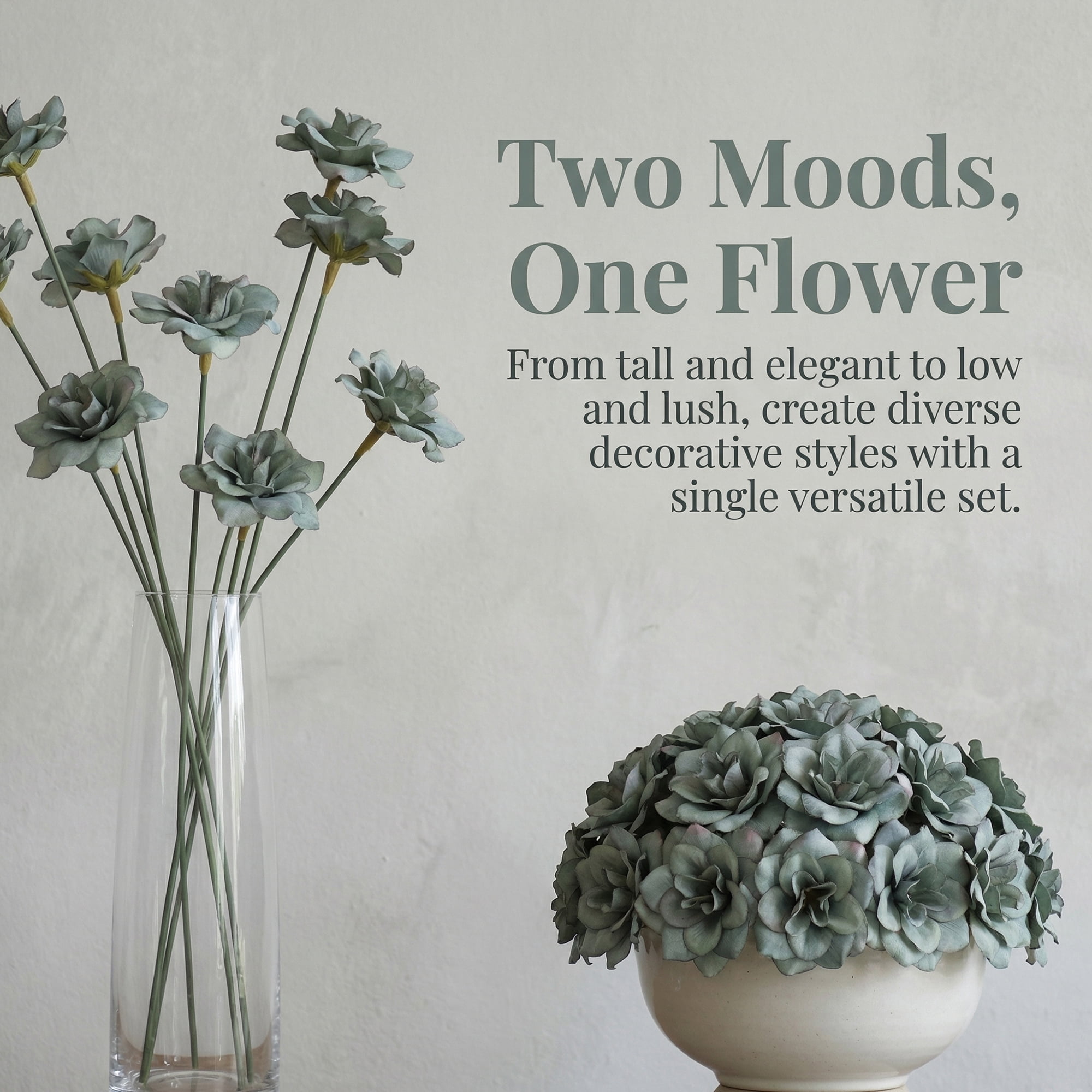 Unique Bargains Artificial Roses Bouquet Silk Rose with Detachable Flower [Dark Green]