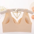 thumbnail image 3 of MEICHEN Wireless Daisy Bras for Middle and Elderly Women Fashion Solid Plus Size Front Closure Underwear Seamless Bralettes, 3 of 3