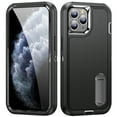 thumbnail image 1 of Feishell Case for iPhone 11 Pro Max 6.5 inch,Heavy Duty 3 Layer Military Protection with Hidden Kickstand Shock Resistant Armor Hybrid Bumper Rugged Rubber Phone Cover,Black+Black, 1 of 8