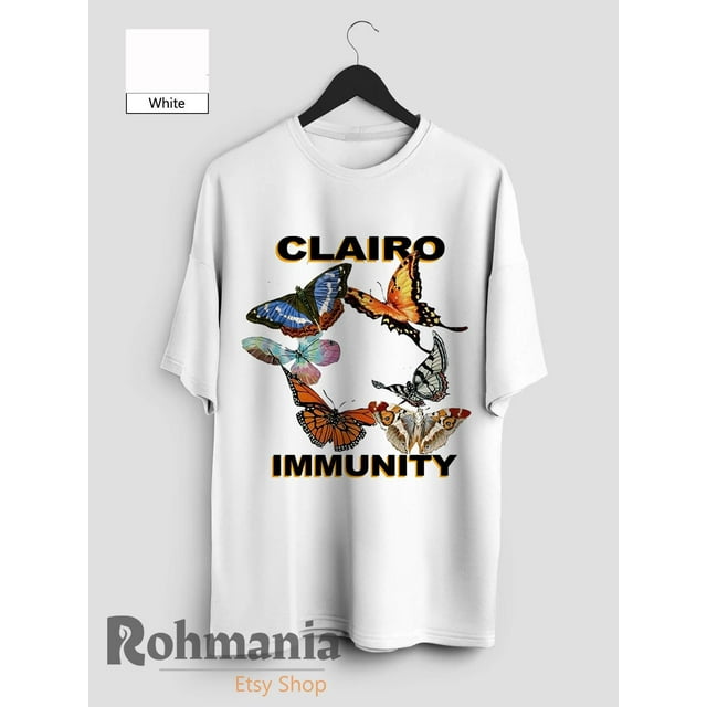 Clairo T-Shirt, Clairo Immunité T-Shirt, Pop Rock Musique Merch, Rétro 90s Personnalisé Décontracté - comme sur l'Image - 3TG