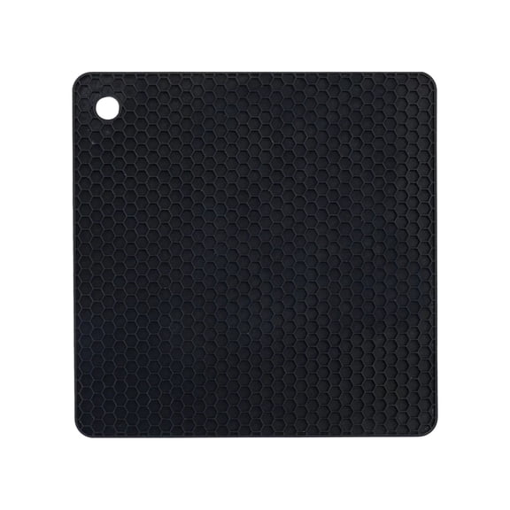 XKHZJL Silicone Trivets for Hot Dishes, Pots and Pans, Hot Pads for Kitchen, Black Silicone Pot Holders Mats for Kitchen Counter, Non Slip Heat Resistant Mat, Flexible Trivet Mat
