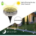 thumbnail image 2 of Solar Lights Outdoor,Solar Garden Lights, Solar Disk Lights 8 LED Waterproof Solar Lights Outdoor for Patio Pathway Garden Lawn Yard Driveway Deck Walkway - Warm White (16 Pack), 2 of 8
