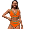 thumbnail image 1 of KYAIGUO Women's Sleeveless Swimsuit Triangle Bikini Halter String Tie Side Bathing Suit S-XL, 1 of 8