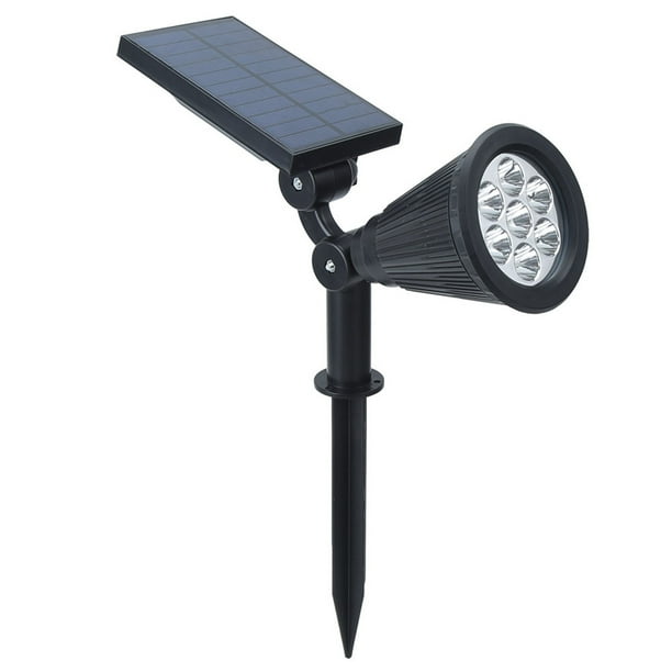 Luz solar del paisaje, impermeable 2 piezas 7 LED luz solar del jardín focos solares del césped salida de alta intensidad