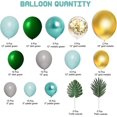 thumbnail image 2 of Wild One Safari Jungle Balloon Garland Arch Kit, Metallic Gold Confetti Green Balloons Tropical Palm Leaves for Jungle Safari Baby Shower Wild One Bir, 2 of 4