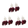 thumbnail image 4 of Jumpingount 1 par de pendientes de mujer estilo bohemio elegantes plumas exquisitas colgantes para las orejas gotas para las orejas joyería única Type7 NO7, 4 of 6
