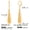 JDE0309014, variant on 925 Sterling Silver Dangle Earrings for Women, 14K Gold Plated French Leverback Earrings, Hypoallergenic Lightweight Statement Hammer Square Bar Long Drop Earing for Women Trendy Jewelry