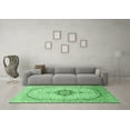thumbnail image 3 of Ahgly Company Machine Washable Indoor Rectangle Medallion Emerald Green Traditional Area Rugs, 2' x 5', 3 of 4