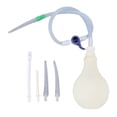 thumbnail image 1 of Ducha vaginal de silicona con cabezal curvo suave de gran capacidad de 320 ml para limpieza anal en casa., 1 of 14