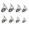 thumbnail image 3 of 20 Piezas De Cerámica Anillos De Ojo Guías De Caña De Pescar Consejos Marco De Acero Inoxidable 6 # 8 # Sunnimix Guías de caña de pescar, 3 of 8