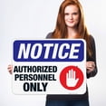 thumbnail image 2 of Authorized Personnel Only Red Warning Sign, OSHA Sign, 18x24 Reflective Aluminum EGP, 2 of 8