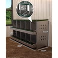 thumbnail image 2 of EuKer 10-Compartment Chicken Nesting Box, Roll Away Chicken Laying Boxes with 10 Training Eggs for Hens, Coops, Green, 2 of 7