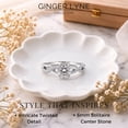 thumbnail image 3 of Queena Solitaire Engagement Ring for Women Sterling Silver CZ Ginger Lyne Collection, 3 of 8