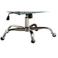 thumbnail image 5 of Homestock Medieval Moods Office Chair, Featuring Plush Aqua Fabric Upholstery, Chrome Base With Metal Casters, Pine, Rubberwood, Metal, 24"W X 18.5"D, 5 of 7