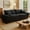 Black, variant on 84" Oversized Loveseat Sofa,Upholstered Corduroy Couch 2-3 Seater,Sailboat-Shape Loveseat with Deepseat,Soft Wide Armrest,Pillows for Living Room,Apartment,Dorm,Office,Small Space,Grey