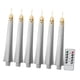 thumbnail image 5 of Velas cónicas sin llama, velas LED decorativas para ventanas, candelabros LED de 27 cm (10,63 pulgadas) con 6 piezas, 5 of 9