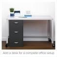 thumbnail image 3 of Scranton & Co 3-Drawer Contemporary Metal Filing Cabinet in Charcoal, 3 of 11
