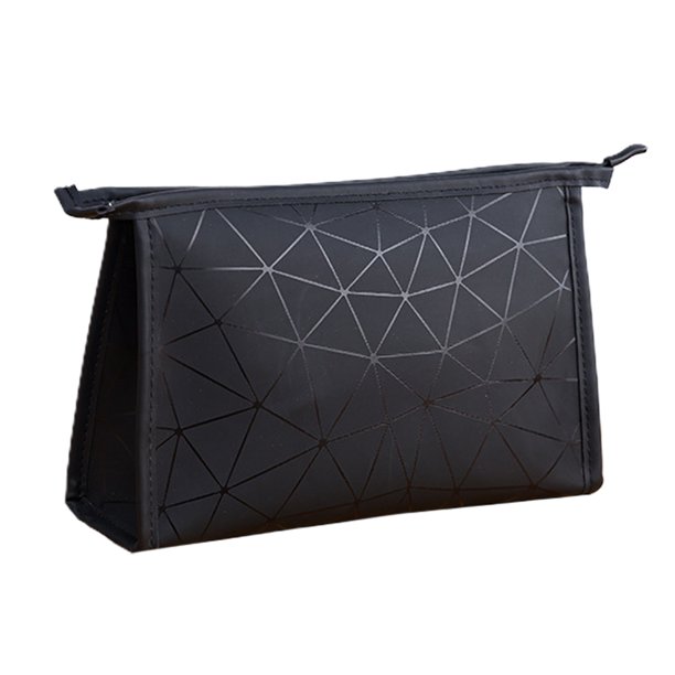Bolsa de cosméticos en forma de diamante, portátil, de gran capacidad, impermeable y multifuncional, fabricada en PU.