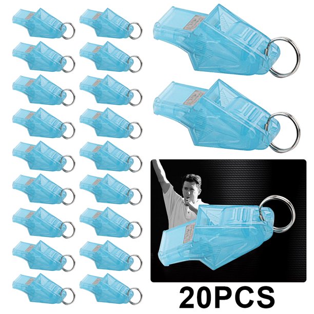 Silbatos Árbitro Silbato Plástico para Entrenamiento Competición Árbitros (claro) Azul