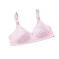 thumbnail image 2 of HVOBTTY Women's Daily Bra, Bras for Women, Middle-aged and Elderly Women's Underwear without Steel Ring and Sponge Thin Breathable Bra Large Size and Large Cup Bra Pink, XXL, 2 of 4