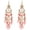 Deep pink, variant on Handmade Bohemian Earrings Vintage Drop Dangle Earrings for Women Colorful Boho Flower Beaded Tassel Earrings Drop Earrings Boho Ethnic Water Drop Statement Earrings