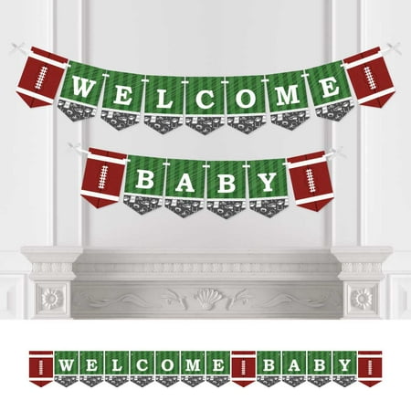 Sports Infant Baby Mobile Shower - End Zone - Football - Baby Shower Bunting Banner - Sports Party Decorations - Welcome Baby