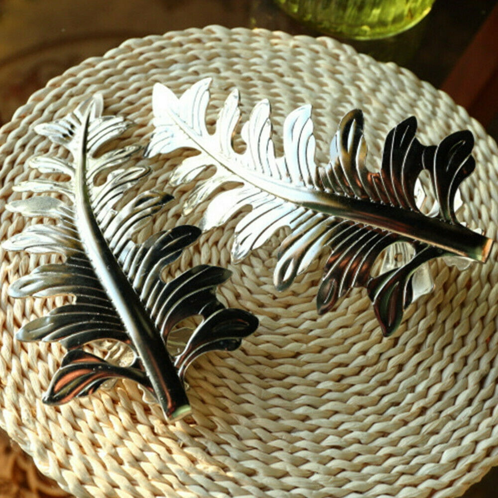 2X Big Leaf Curtain Tie Back Hold Backs Holder Brass Tassel Hooks Gold