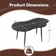 thumbnail image 4 of Giantex Cloud Coffee Table, Modern Irregular Easy Assembly Center Table, Tea Table, Black, 4 of 9
