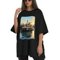 thumbnail image 4 of Plus Size Shirt for Women Black Tops for Women Short Sleeves Shirt for Women Belle Louisville Riverboat1 T Shirt Crewneck Shirt for Women 4XL, 4 of 5