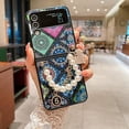 thumbnail image 1 of Retro Ethnic Style Phone Case Compatible Samsung Galaxy Z Flip 4 With Bracelet Strap Shockproof Z Flip 4 Cover, 1 of 1