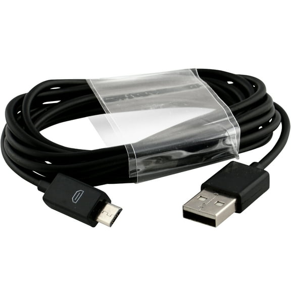 Micro-USB Data Sync Charger Cable, A Male to Micro B, 6 Feet / 2 Meters, Black