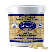 Stewart Pro-Treat Freeze Dried Chicken Breast Dog Treats, 14.8 oz. Tub