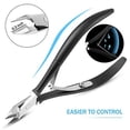 thumbnail image 5 of 8 Pieces Cuticle Nippers Stainless Steel Cuticle Trimmer Pointed Blade Cuticle Cutter Clipper Dead Skin Remover Scissors Manicure Tools for Fingernails and Toenails (Black), 5 of 15