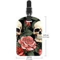 thumbnail image 6 of Square 2Pack PU Leather Roses and Skull Cruise Luggage Tag with Privacy Cover and Name ID Tag for Travel Handbags Backpacks Luggage Tags, 6 of 6