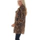 thumbnail image 5 of Abrigo de piel de conejo de longitud media de manga larga con solapa a la moda para mujer Otoño Invierno abrigos de leopardo sueltos con bolsillos informales simples para mujer, 5 of 5