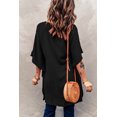 thumbnail image 2 of ABPHQTO Kimono alto y bajo elegante negro para mujer, 2 of 5